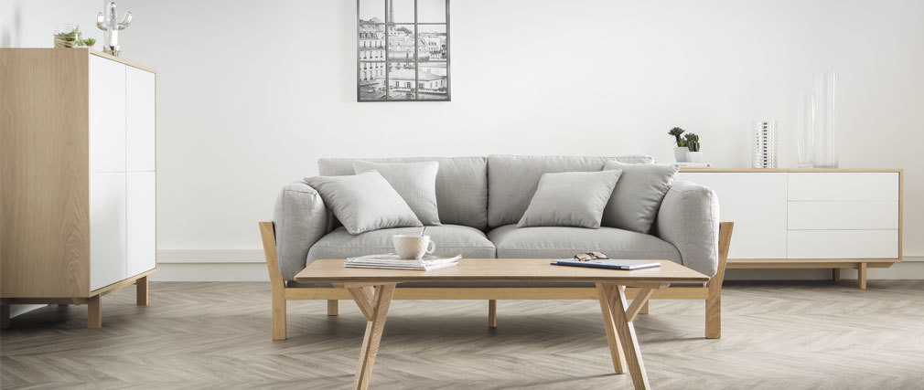 Canapé design 3 places déhoussable gris anthracite KYO