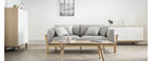 Canapé design 3 places déhoussable gris anthracite KYO