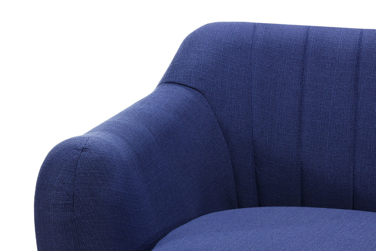 Canap� design 3 places en tissu bleu roi RICHIE