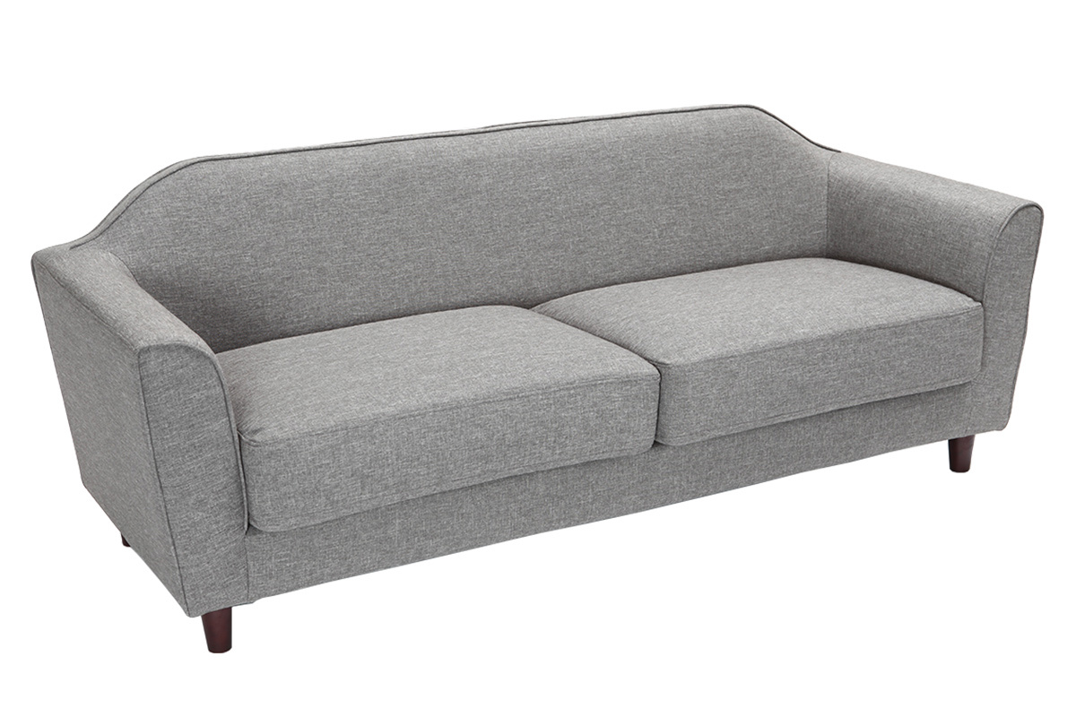 Canap� design 3 places en tissu gris SOVHA