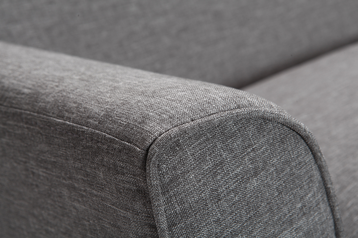 Canap� design 3 places en tissu gris SOVHA