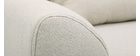 Canapé design 3 places en tissu naturel et pieds chêne EKTOR