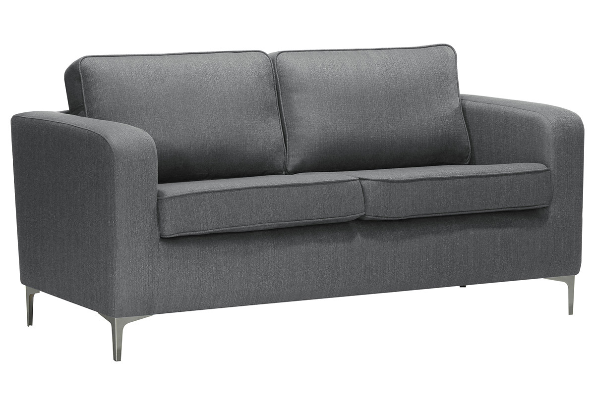 Canap design 3 places gris clair HARRY