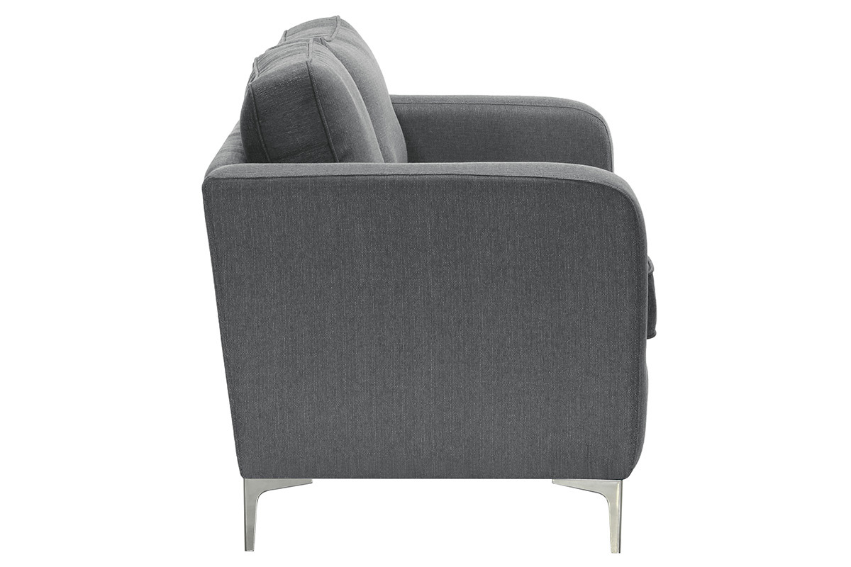Canap design 3 places gris clair HARRY