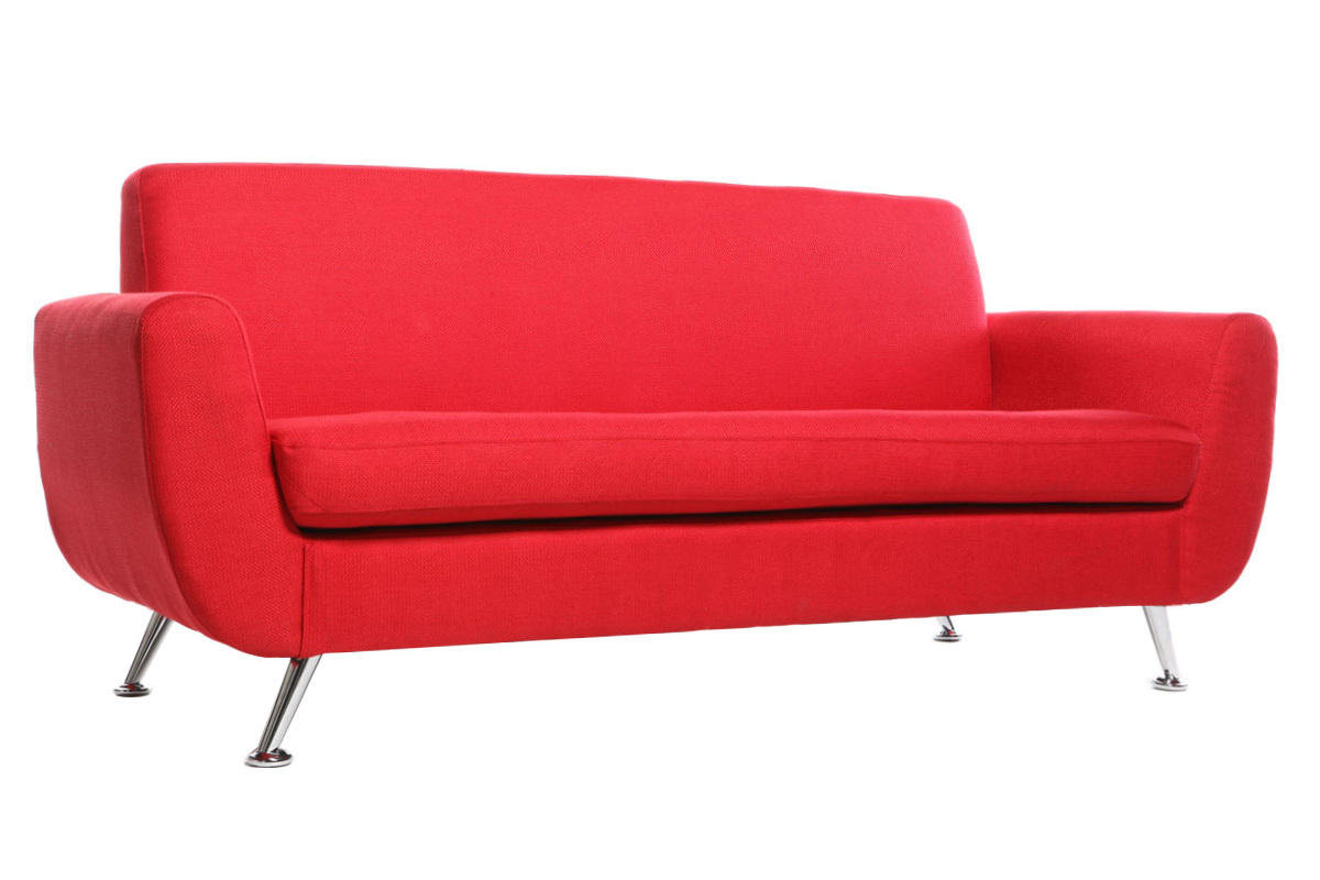 Canap� design 3 places rouge PURE