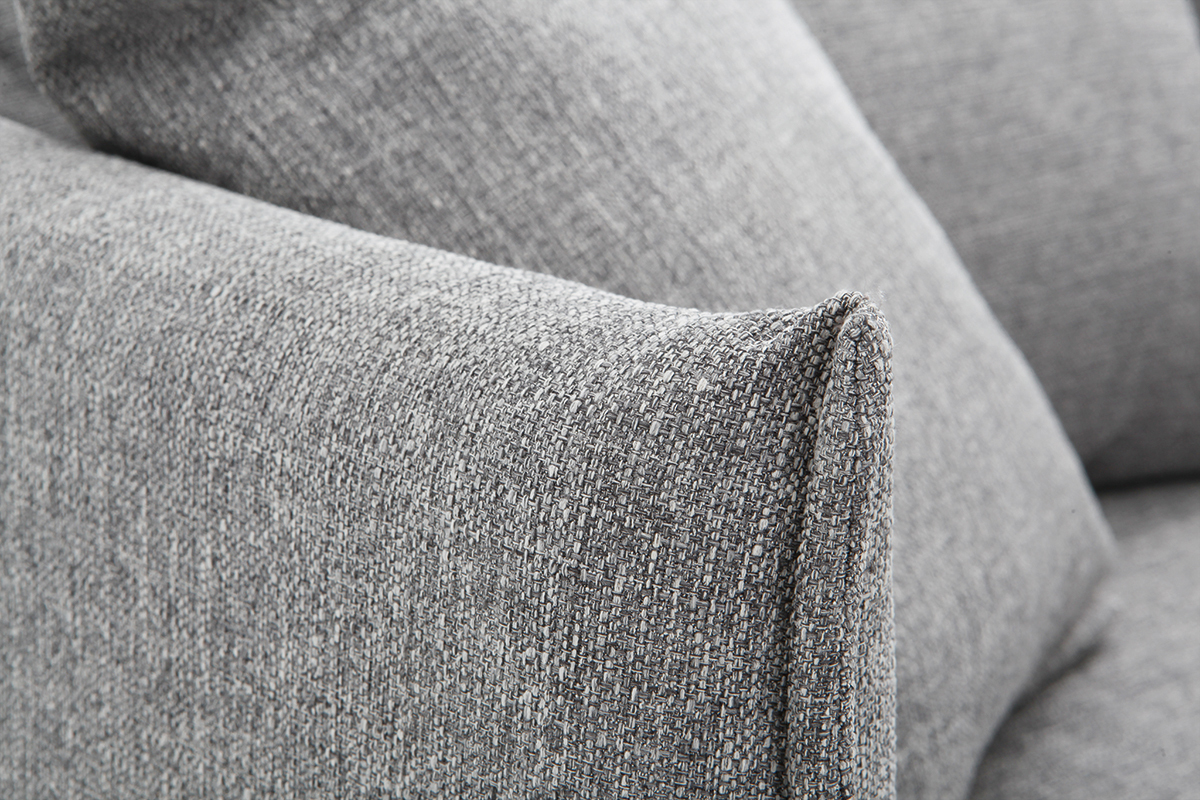 Canap� design contemporain 3 places gris clair MATHIS