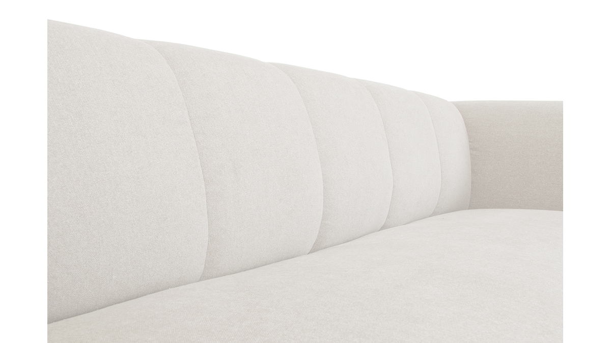 Canapé design en tissu beige 3-4 places OLIVEIRO