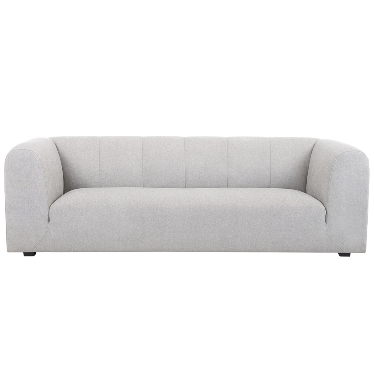 Canapé design en tissu gris 4 places OLIVEIRO vue1