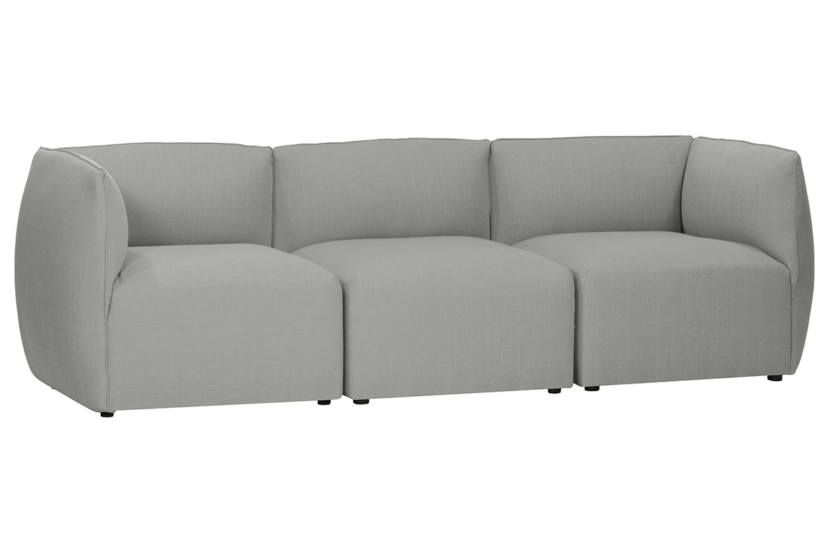 Canap design modulable gris 3 places MODULO
