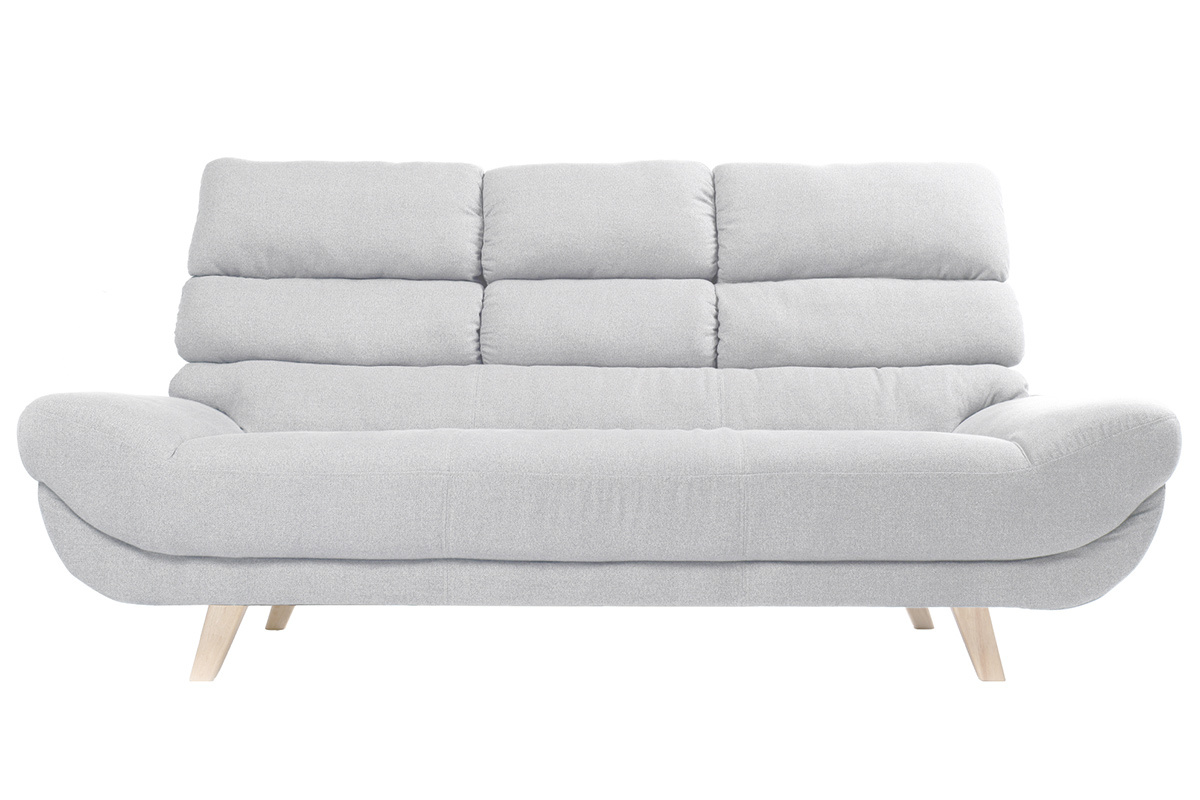 Canap� design scandinave 3 places gris NORDIK