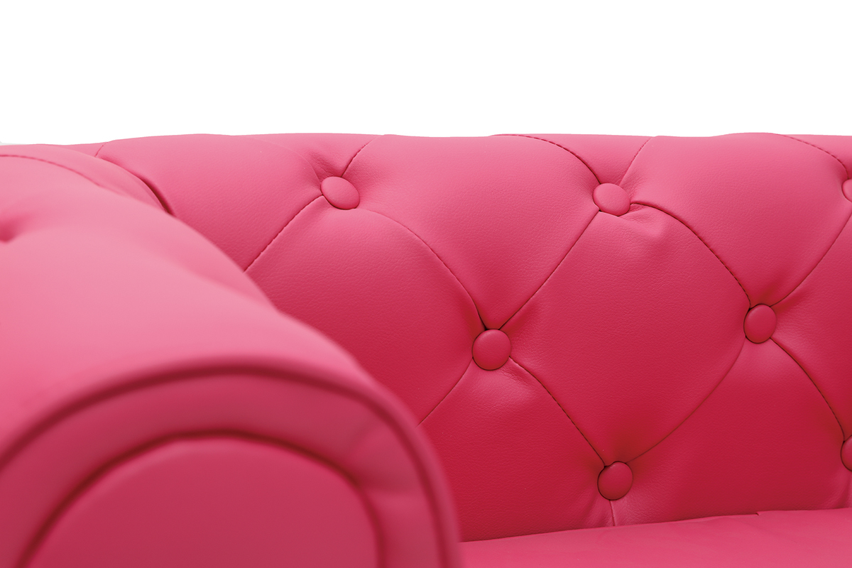 Canap� enfant 2 places rose  -  BABY CHESTERFIELD