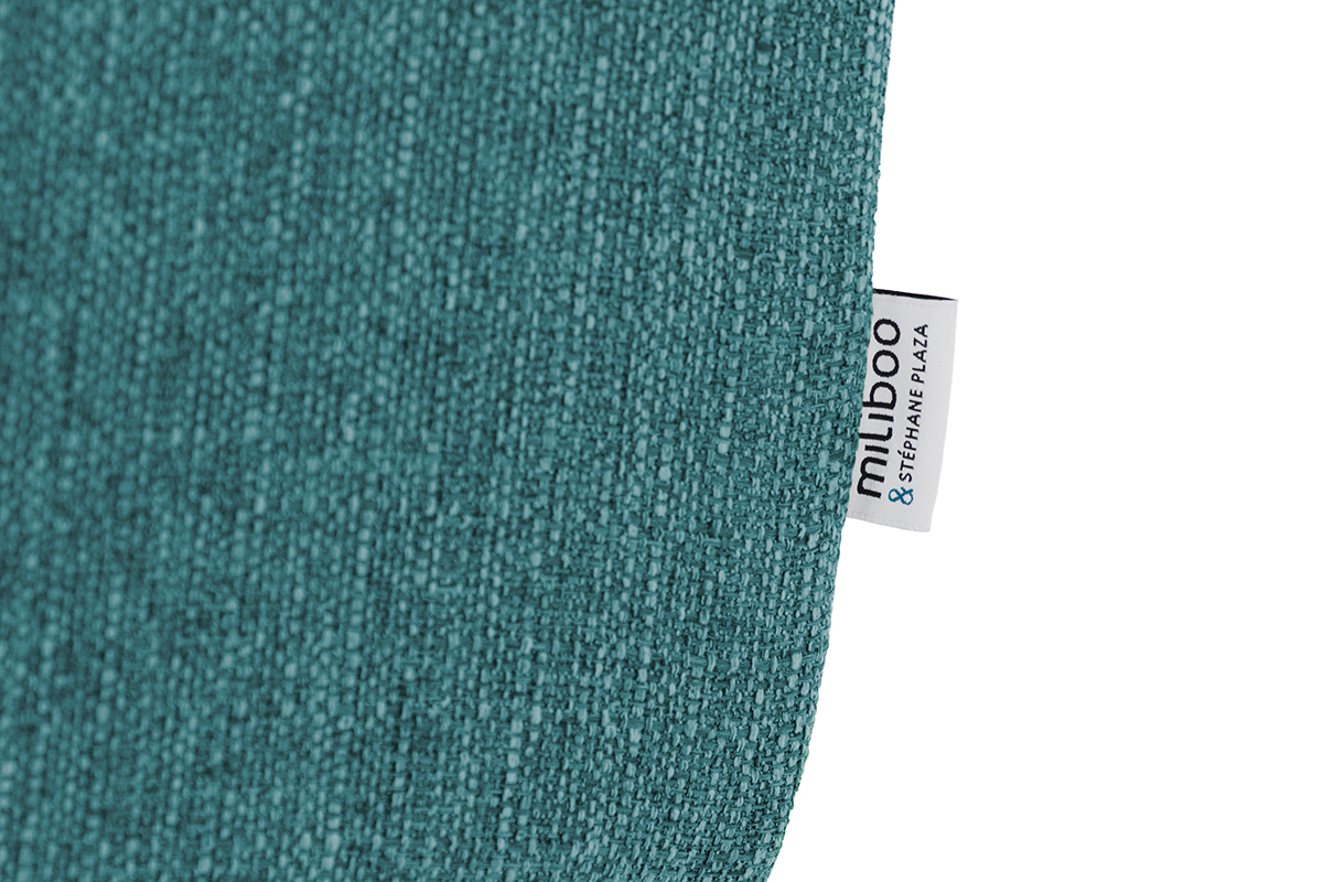 Canap� scandinave 2 places en tissu bleu canard MOCAZ