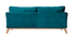 Canap&eacute; scandinave 3 places d&eacute;houssable velours bleu p&eacute;trole OSLO