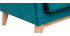 Canap&eacute; scandinave 3 places d&eacute;houssable velours bleu p&eacute;trole OSLO