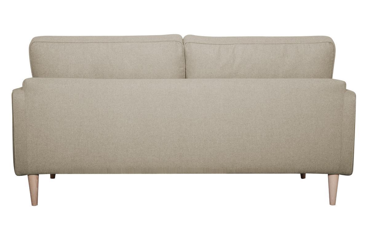 Canap� scandinave 3 places en tissu beige et bois clair PAPEL