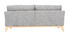 Canap&eacute; scandinave 3 places gris clair d&eacute;houssable pieds bois OSLO
