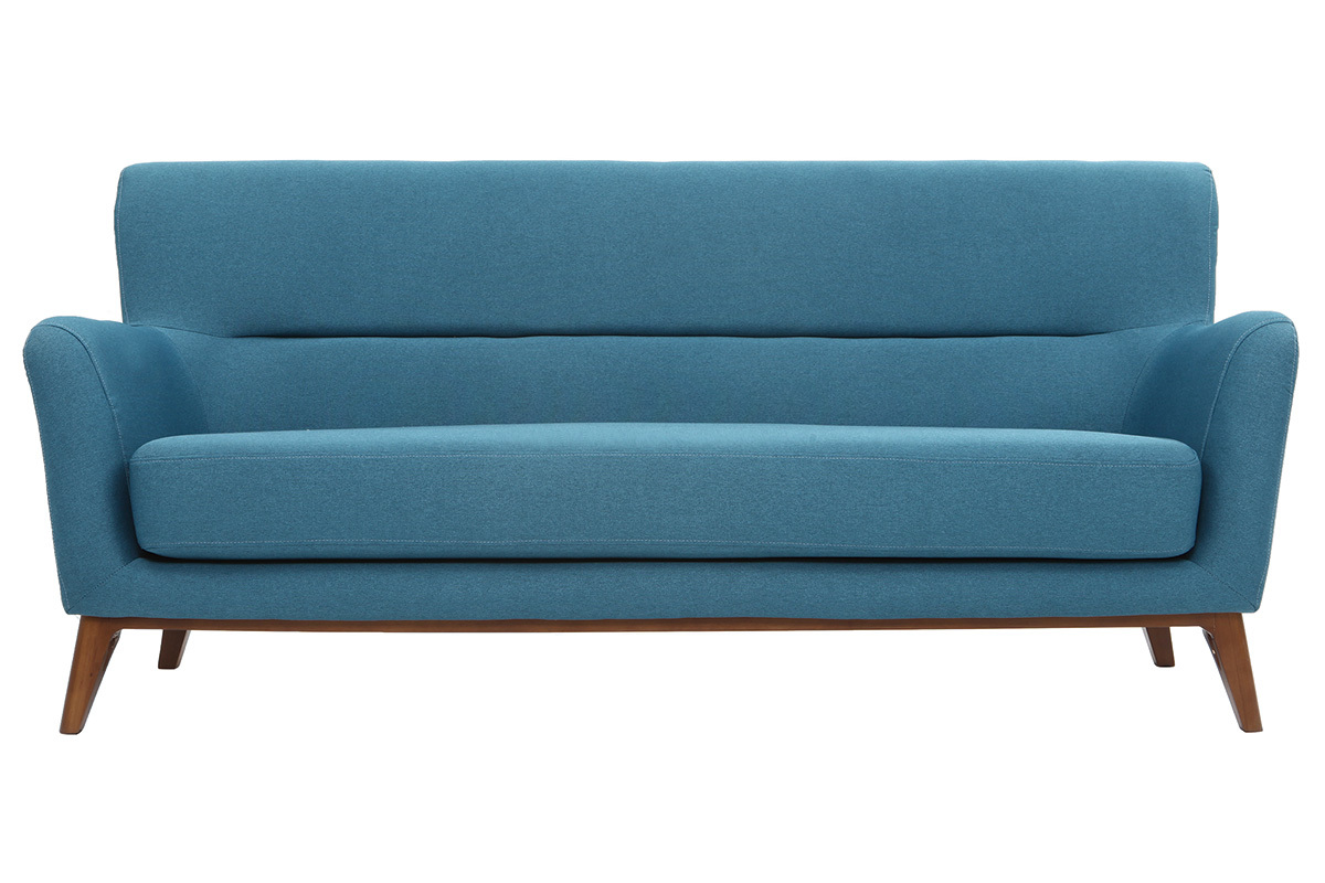 Canap� vintage 3 places bleu canard MARKUS