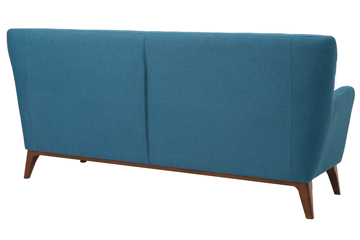 Canap� vintage 3 places bleu canard MARKUS