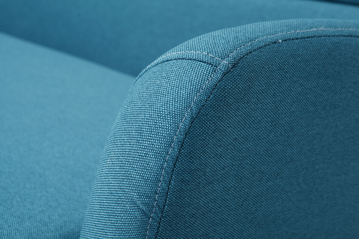 Canap� vintage 3 places bleu canard MARKUS