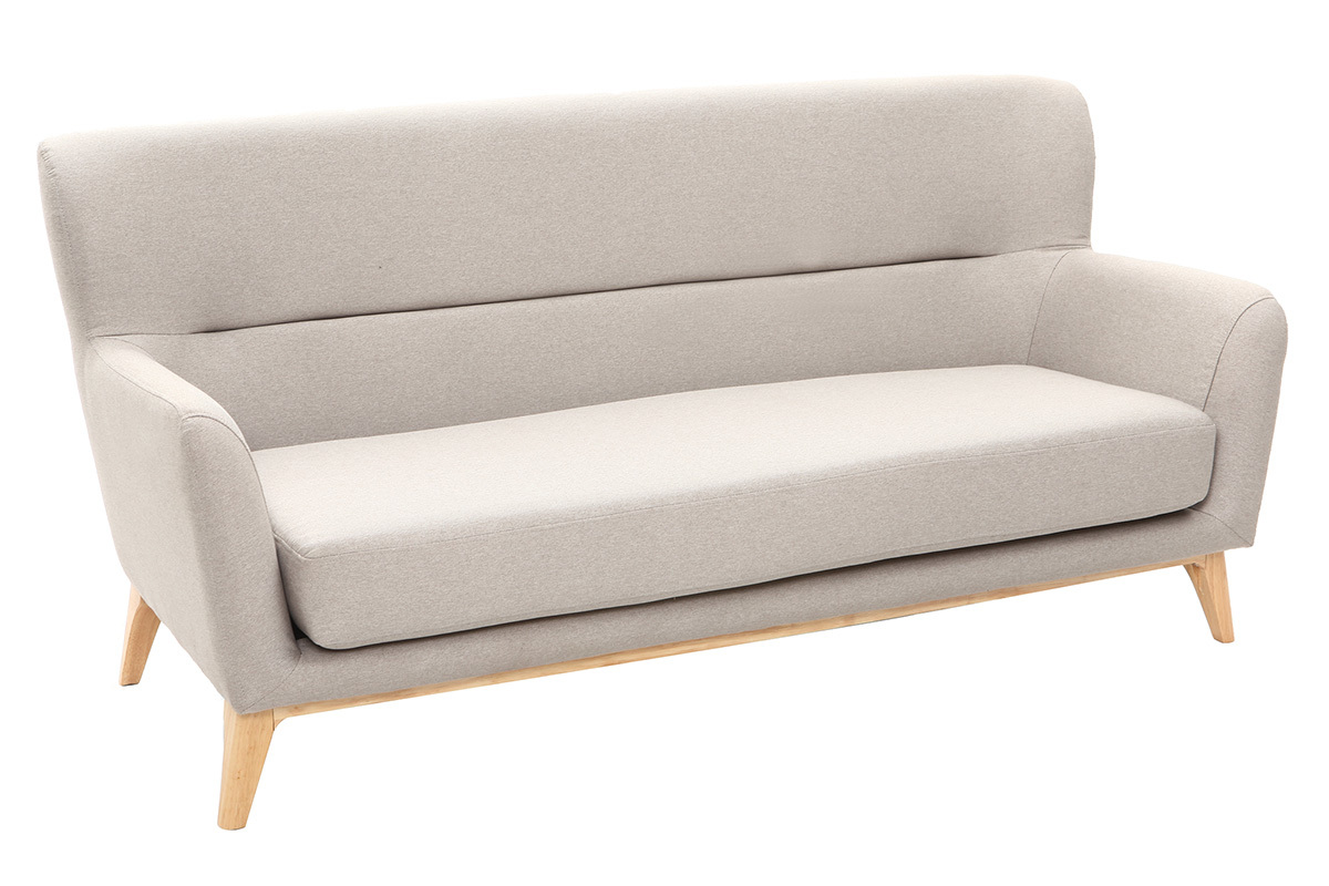 Canap� vintage 3 places gris clair MARKUS