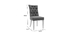 Chaise classique en tissu gris foncé et bois clair VOLTAIRE