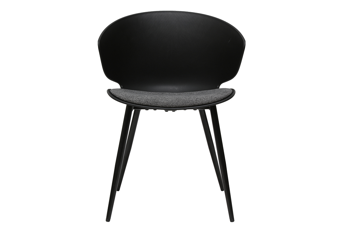 Chaise contemporaine noir et gris WING