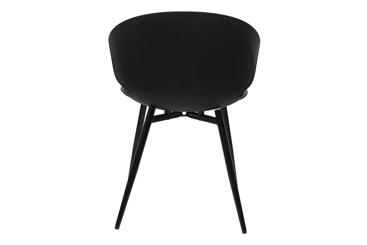 Chaise contemporaine noir et gris WING