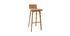 Chaise de bar scandinave 75 cm bois naturel BALTIK