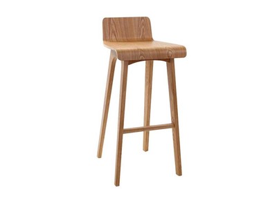 Chaise de bar scandinave 75 cm bois naturel BALTIK