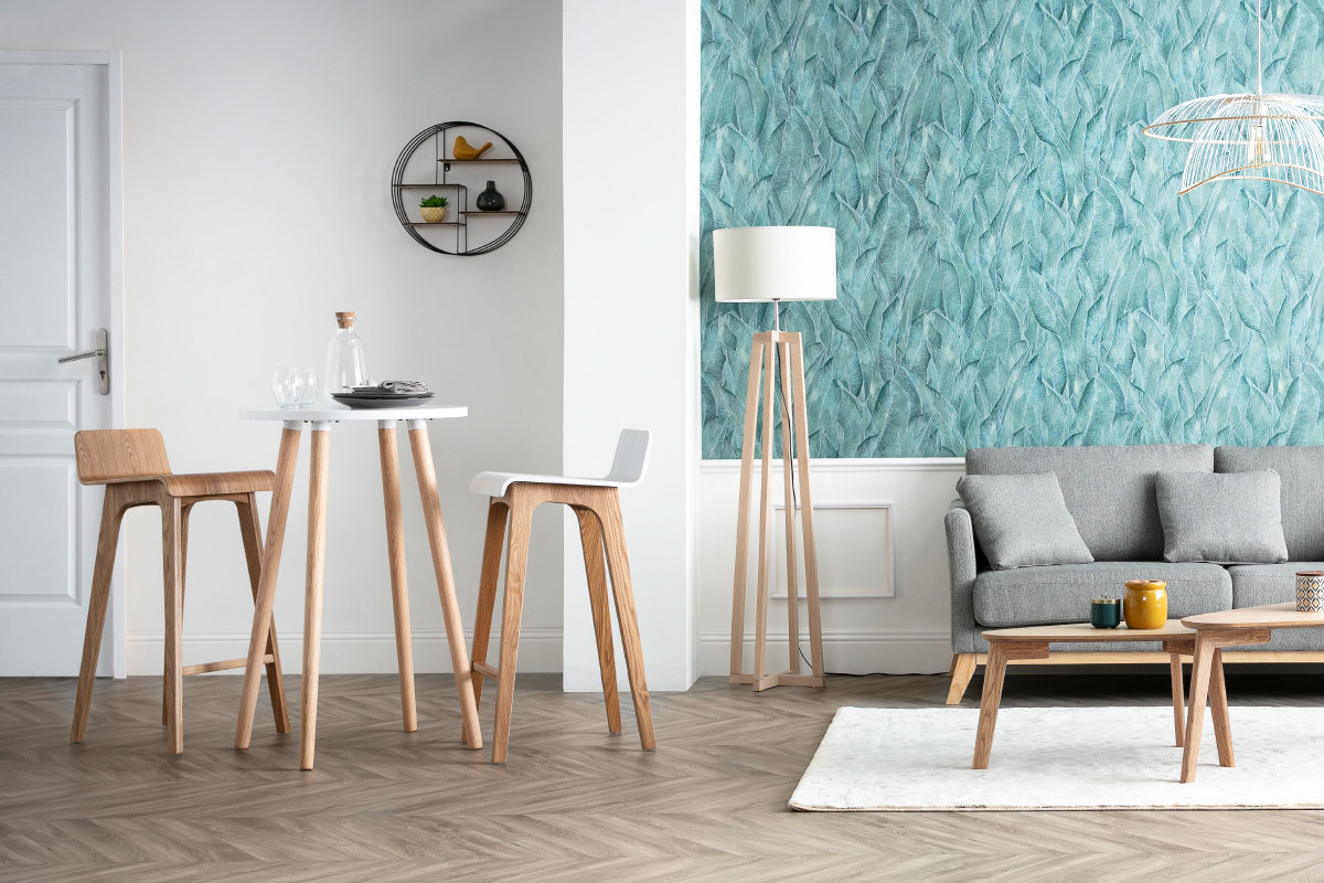 Chaise de bar scandinave en bois clair H75.2 cm BALTIK