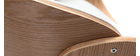 Chaise de bureau à roulettes blanc et bois clair BENT