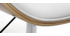 Chaise de bureau design blanc et bois clair WALNUT