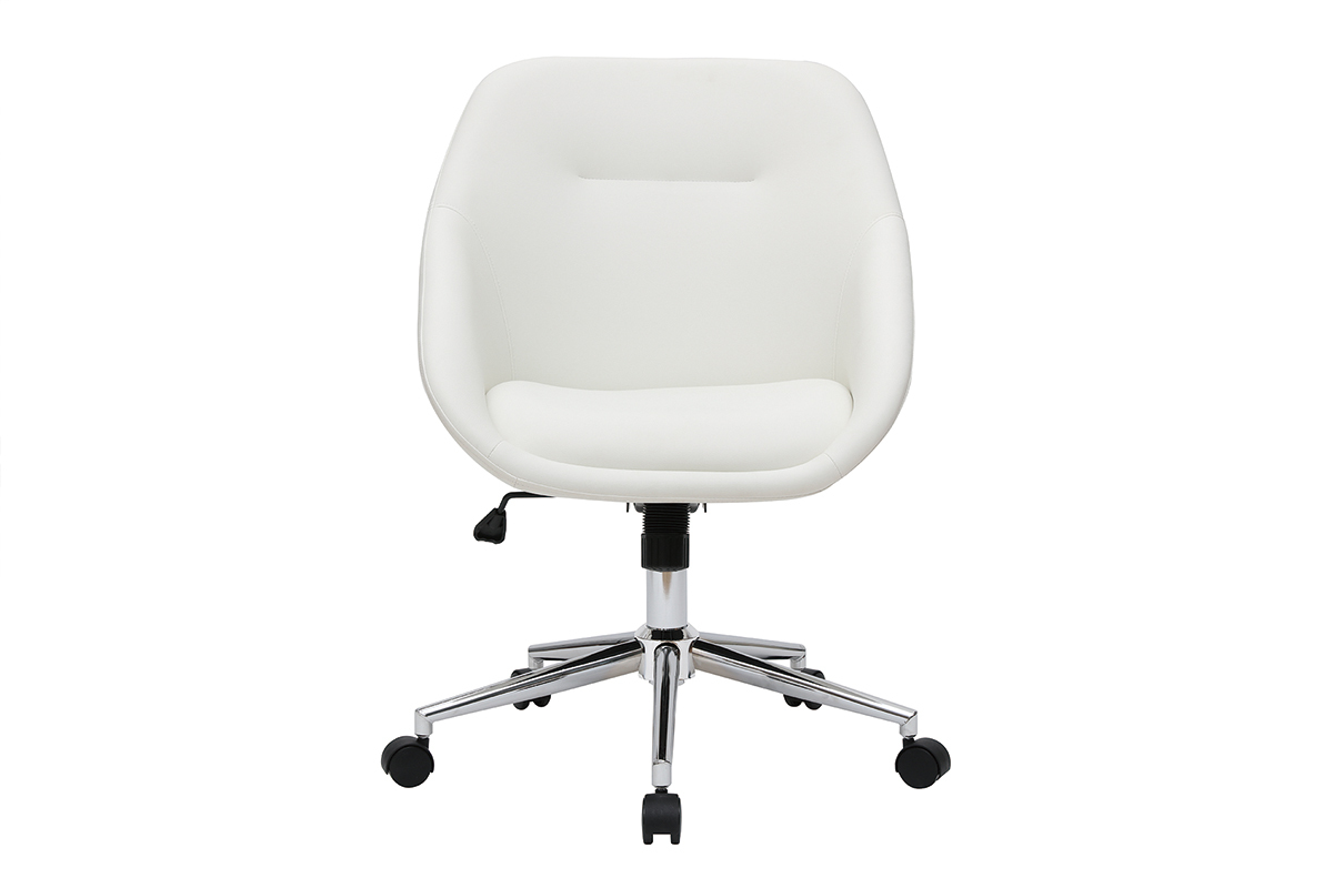 Chaise de bureau design blanche COLIN