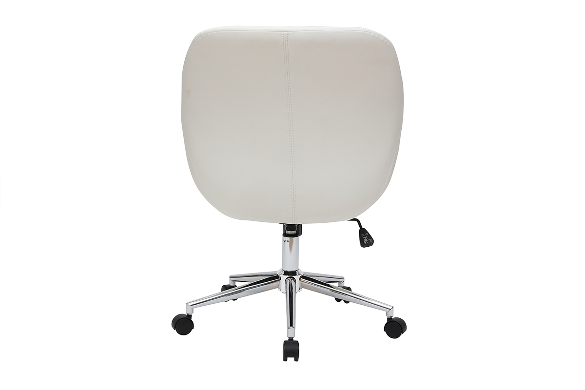 Chaise de bureau design blanche COLIN
