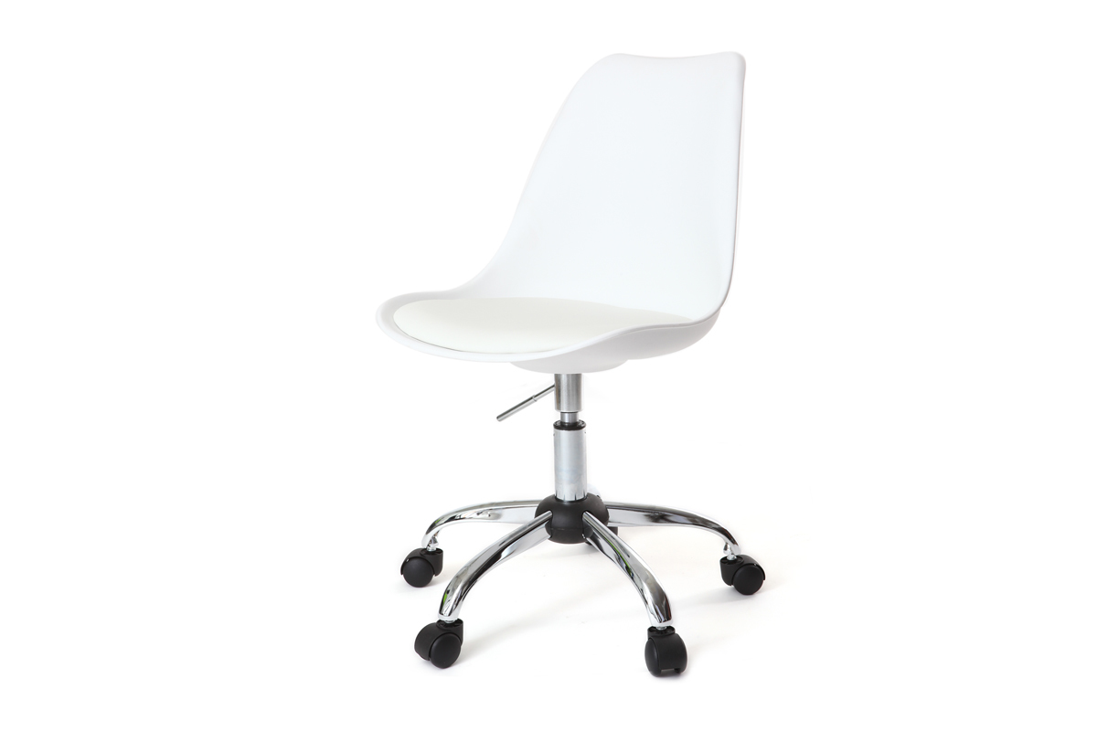Chaise de bureau design blanche NEW STEEVY