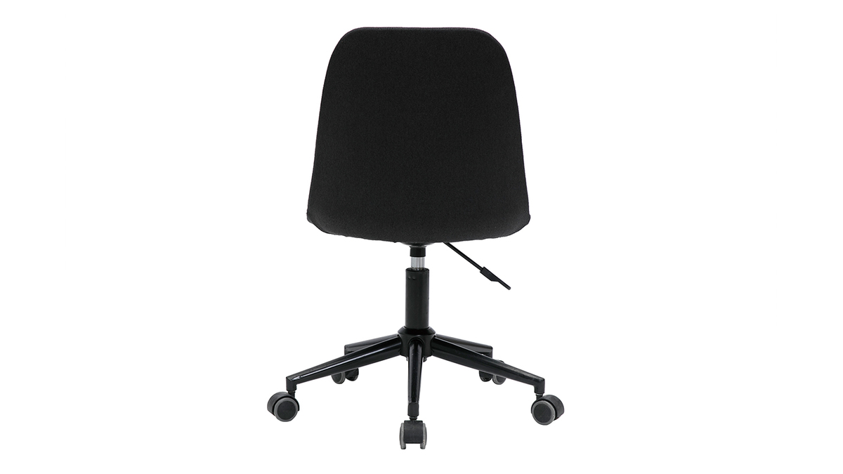 Chaise de bureau design en tissu gris foncé FUSE