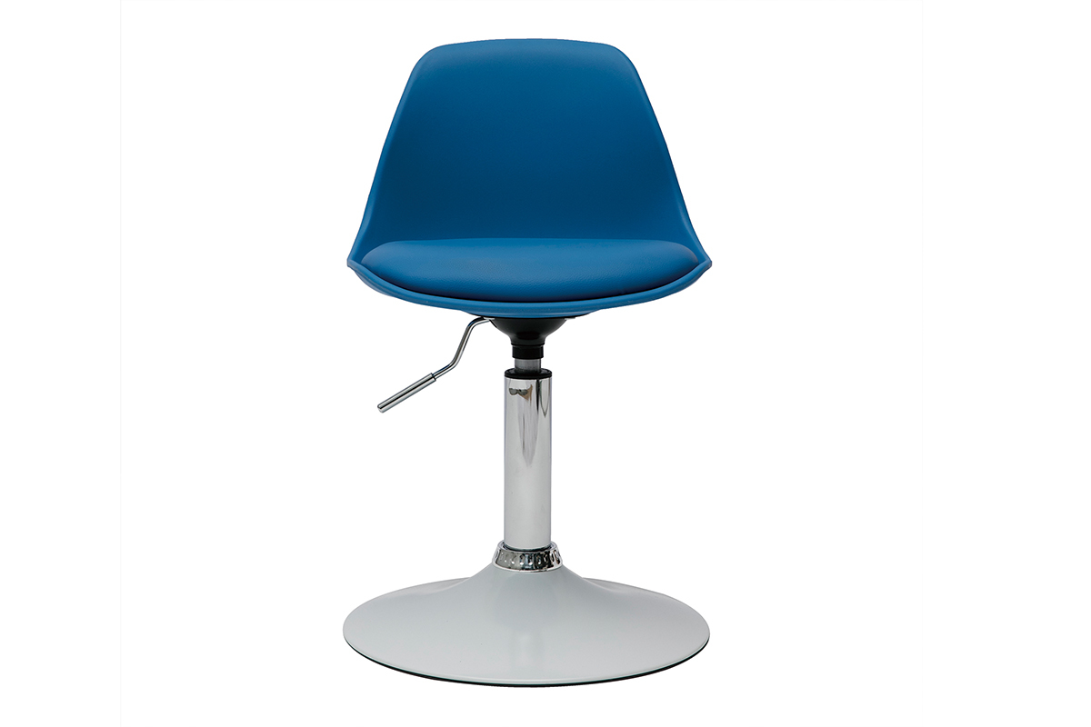 Chaise de bureau design enfant bleue STEEVY