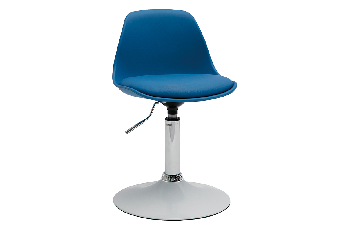 Chaise de bureau design enfant bleue STEEVY