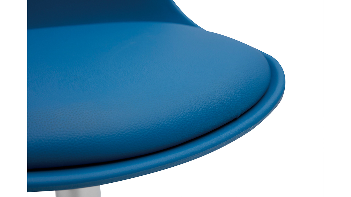 Chaise de bureau design enfant bleue STEEVY