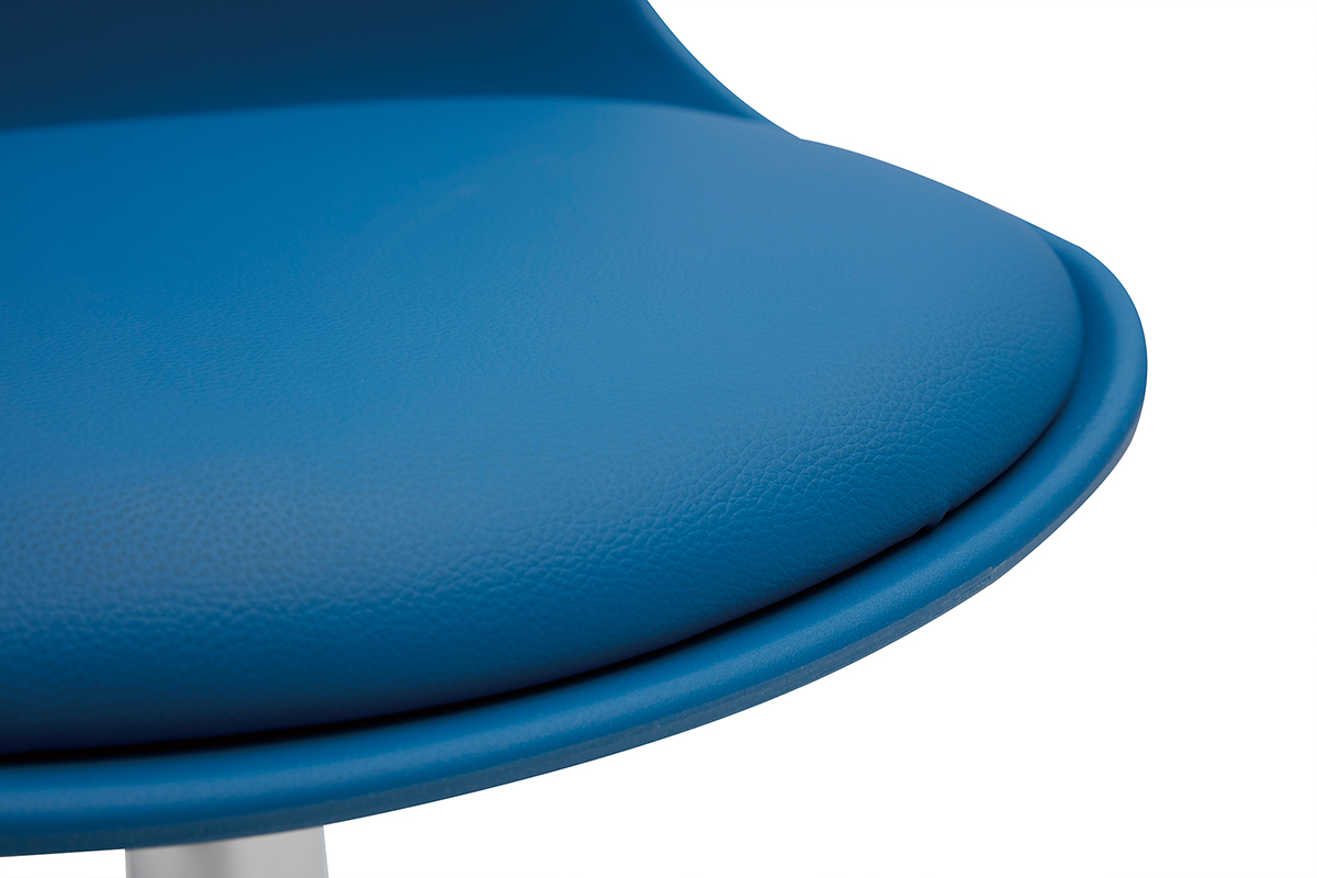 Chaise de bureau design enfant bleue STEEVY