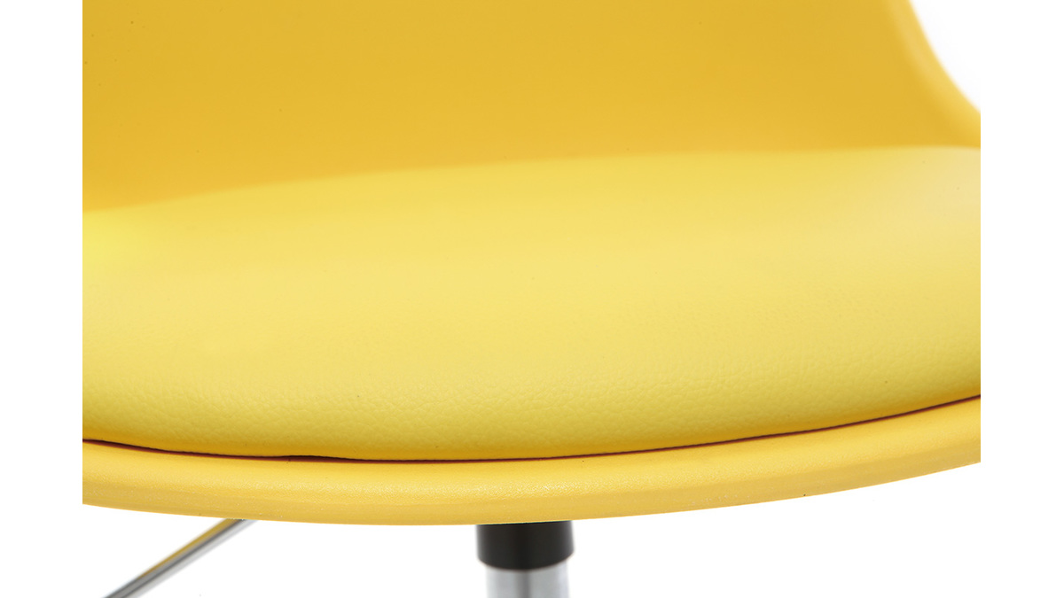 Chaise de bureau design enfant jaune STEEVY