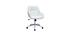 Chaise de bureau pivotante blanc et bois clair MARLOW