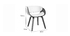 Chaise design blanc et bois foncé BENT