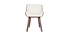 Chaise design blanc et bois foncé RUBBENS