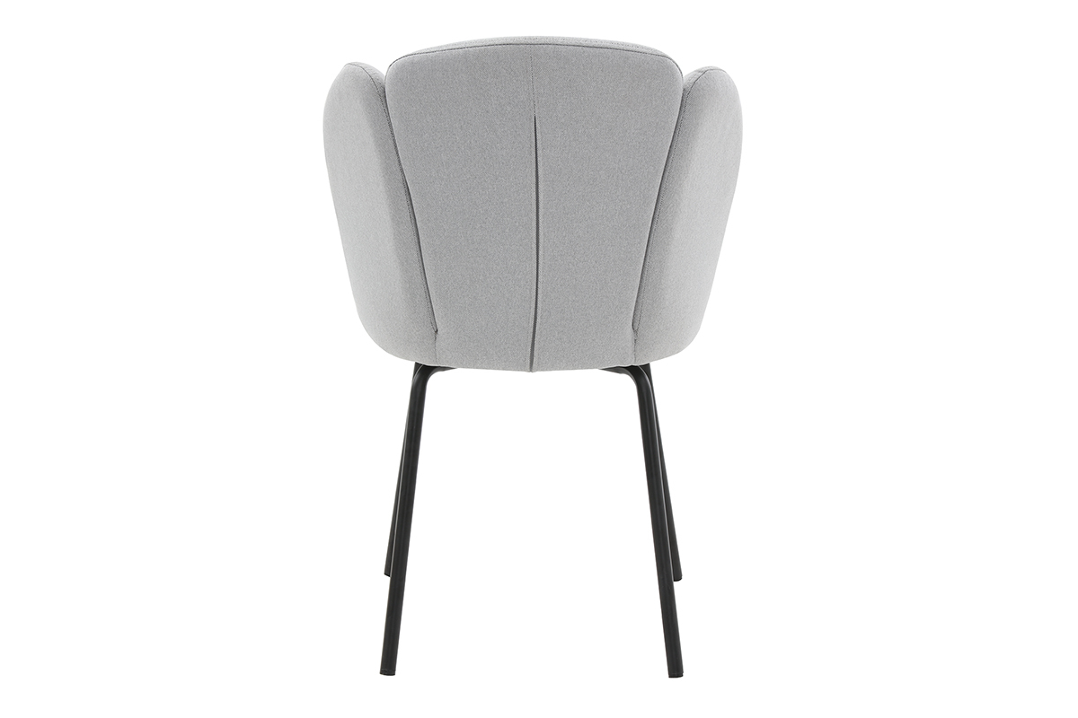 Chaise design en tissu gris clair FLOS