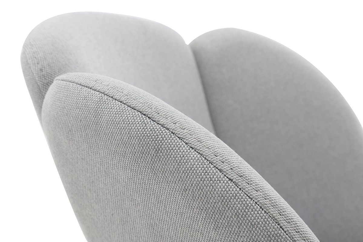 Chaise design en tissu gris clair FLOS
