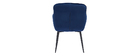Chaise design en velours bleu foncé FRIDA