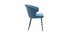 Chaise design en velours bleu REQUIEM