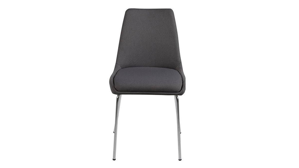 Chaise design gris fonc (lot de 2) SHADOW