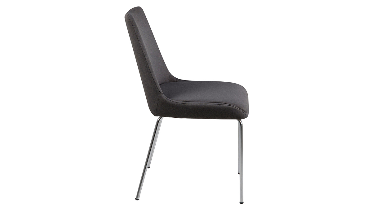 Chaise design gris fonc (lot de 2) SHADOW